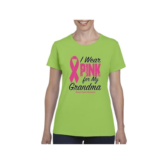 IWPF - Women's T-Shirt Short Sleeve - I Wear Pink For My Grandma