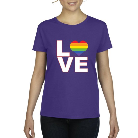 IWPF - Women's T-Shirt Short Sleeve - Love Rainbow