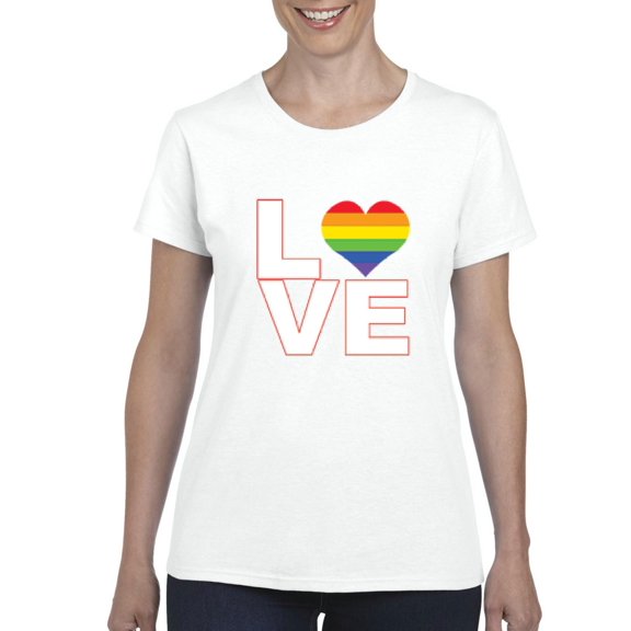 IWPF - Women's T-Shirt Short Sleeve - Love Rainbow