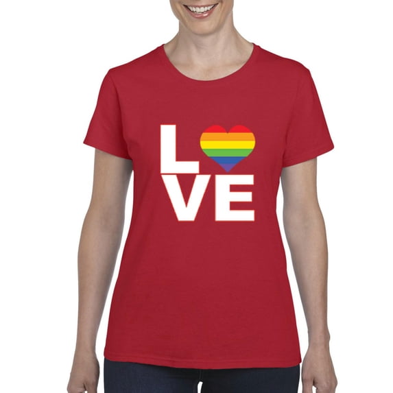 IWPF - Women's T-Shirt Short Sleeve - Love Rainbow