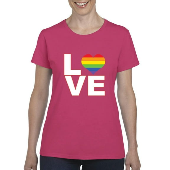 IWPF - Women's T-Shirt Short Sleeve - Love Rainbow