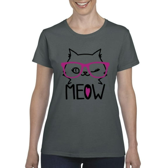IWPF - Women's T-Shirt Short Sleeve - Meow Cute Cat Kitty