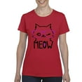 thumbnail image 1 of IWPF - Women's T-Shirt Short Sleeve - Meow Cute Cat Kitty, 1 of 5