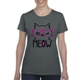thumbnail image 1 of IWPF - Women's T-Shirt Short Sleeve - Meow Cute Cat Kitty, 1 of 5