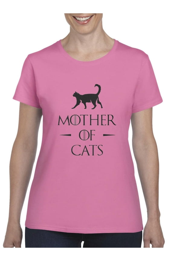 - Women's T-Shirt Short Sleeve - Mother Of Cats