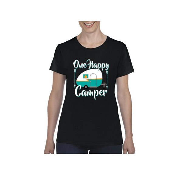 IWPF - Women's T-Shirt Short Sleeve - ONE HAPPY CAMPER