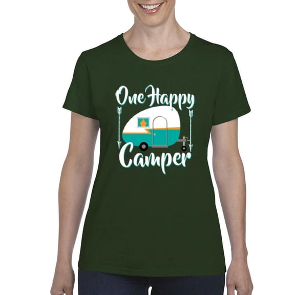 IWPF - Women's T-Shirt Short Sleeve - ONE HAPPY CAMPER