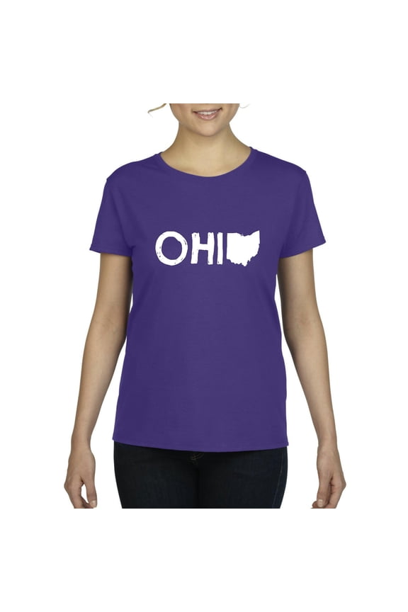 - Women's T-Shirt Short Sleeve - Ohio Map