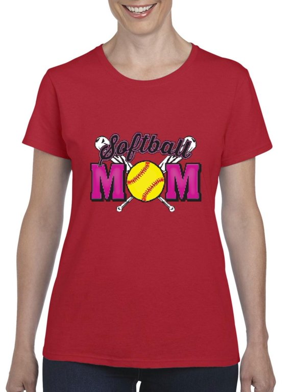 - Women's T-Shirt Short Sleeve - Softball Mom