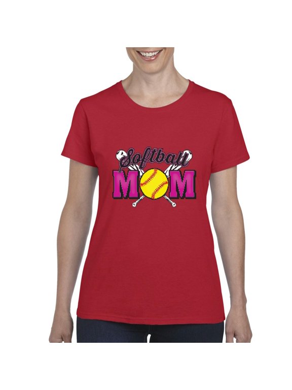 - Women's T-Shirt Short Sleeve - Softball Mom