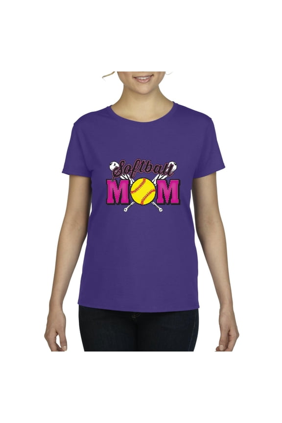 - Women's T-Shirt Short Sleeve - Softball Mom