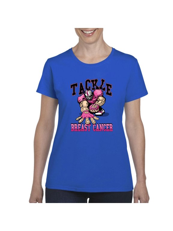- Women's T-Shirt Short Sleeve - Tackle Breast Cancer