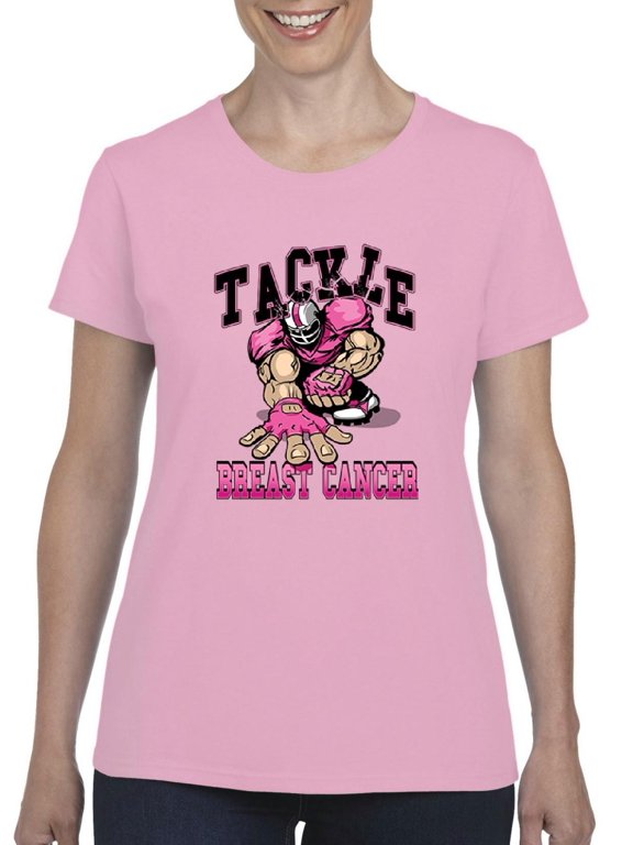 - Women's T-Shirt Short Sleeve - Tackle Breast Cancer