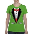 thumbnail image 1 of IWPF - Women's T-Shirt Short Sleeve - Tuxedo Prom Costume, 1 of 5