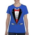 thumbnail image 1 of IWPF - Women's T-Shirt Short Sleeve - Tuxedo Prom Costume, 1 of 5