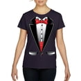 thumbnail image 1 of IWPF - Women's T-Shirt Short Sleeve - Tuxedo Prom Costume, 1 of 5
