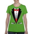 thumbnail image 1 of IWPF - Women's T-Shirt Short Sleeve - Tuxedo Prom Costume, 1 of 5