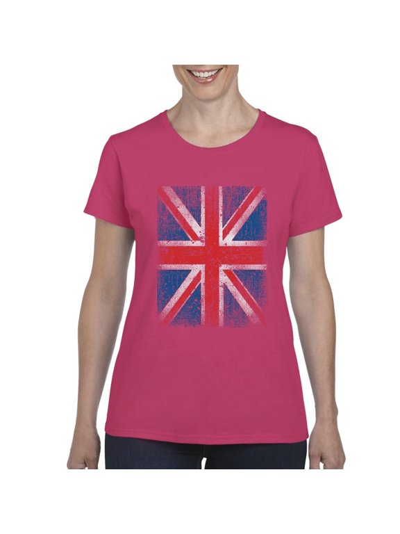 - Women's T-Shirt Short Sleeve - Union Jack British Flag