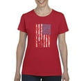 thumbnail image 1 of IWPF - Women's T-Shirt Short Sleeve, up to Women Size 3XL - American Flag 4th of July, 1 of 5