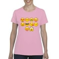 thumbnail image 1 of IWPF - Women's T-Shirt Short Sleeve, up to Women Size 3XL - Emoji Entourage, 1 of 5