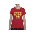 thumbnail image 1 of IWPF - Women's T-Shirt Short Sleeve, up to Women Size 3XL - Emoji Entourage, 1 of 5
