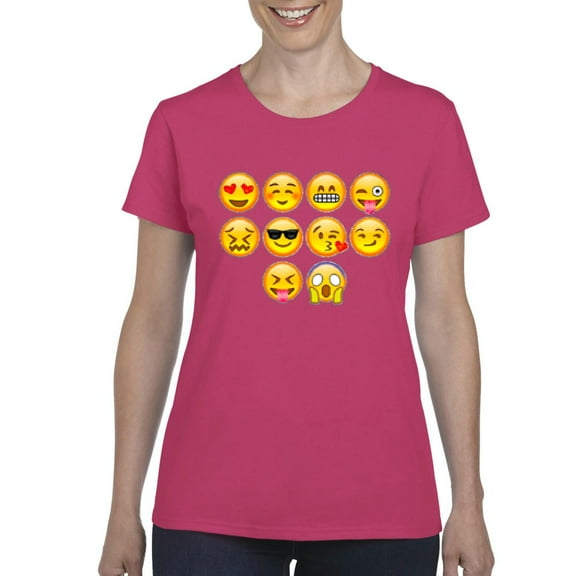 IWPF - Women's T-Shirt Short Sleeve, up to Women Size 3XL - Emoji Entourage