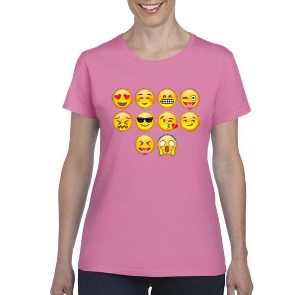 IWPF - Women's T-Shirt Short Sleeve, up to Women Size 3XL - Emoji Entourage