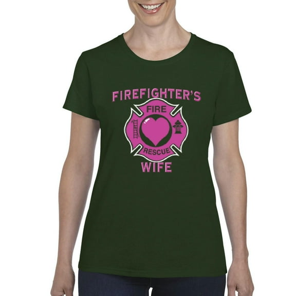 IWPF - Women's T-Shirt Short Sleeve, up to Women Size 3XL - Firefighter`s Wife