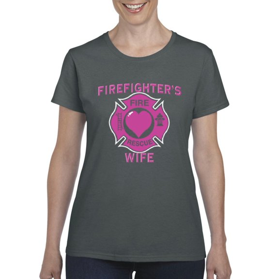 IWPF - Women's T-Shirt Short Sleeve, up to Women Size 3XL - Firefighter`s Wife