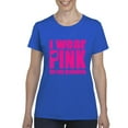 thumbnail image 1 of IWPF - Women's T-Shirt Short Sleeve, up to Women Size 3XL - I Wear Pink For Grandma, 1 of 5