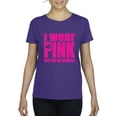 thumbnail image 1 of IWPF - Women's T-Shirt Short Sleeve, up to Women Size 3XL - I Wear Pink For Grandma, 1 of 5