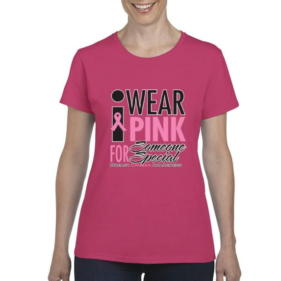 IWPF - Women's T-Shirt Short Sleeve, up to Women Size 3XL - I Wear Pink for Someone Special