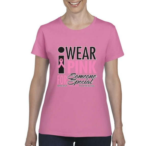 IWPF - Women's T-Shirt Short Sleeve, up to Women Size 3XL - I Wear Pink for Someone Special