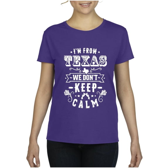 IWPF - Women's T-Shirt Short Sleeve, up to Women Size 3XL - I am From Texas TX Texas