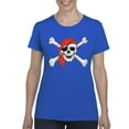 thumbnail image 1 of IWPF - Women's T-Shirt Short Sleeve, up to Women Size 3XL - Jolly Roger Skull & Crossbones, 1 of 5