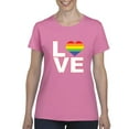 thumbnail image 1 of IWPF - Women's T-Shirt Short Sleeve, up to Women Size 3XL - Love Rainbow, 1 of 5