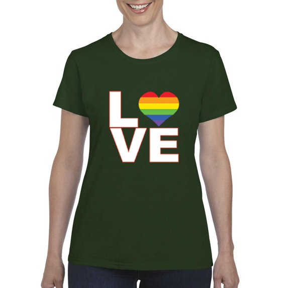 IWPF - Women's T-Shirt Short Sleeve - Love Rainbow