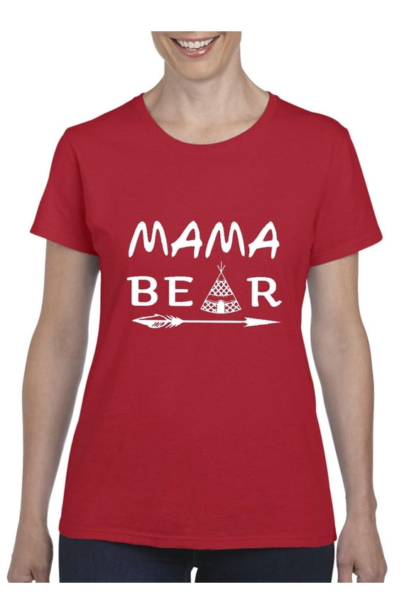 - Women's T-Shirt Short Sleeve, up to Women Size 3XL - Mama Bear