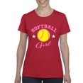 thumbnail image 1 of IWPF - Women's T-Shirt Short Sleeve, up to Women Size 3XL - Softball Girl, 1 of 5