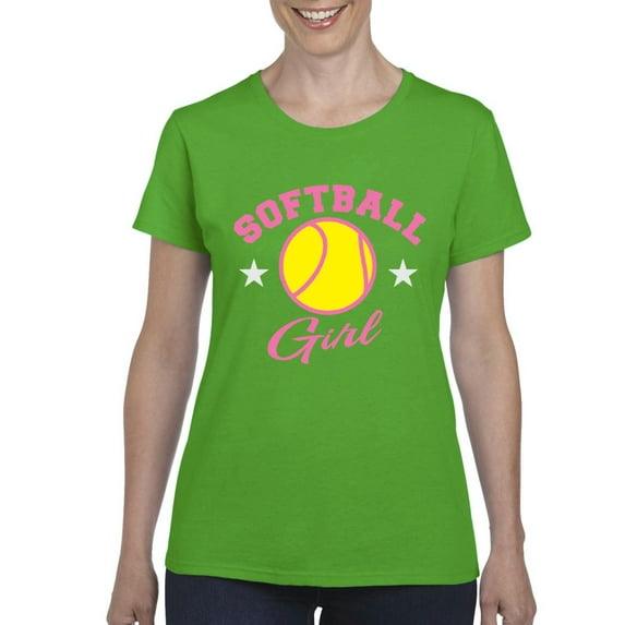 IWPF - Women's T-Shirt Short Sleeve, up to Women Size 3XL - Softball Girl