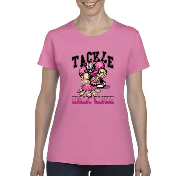 IWPF - Women's T-Shirt Short Sleeve, up to Women Size 3XL - Tackle Breast Cancer