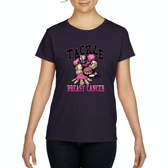 IWPF - Women's T-Shirt Short Sleeve, up to Women Size 3XL - Tackle Breast Cancer