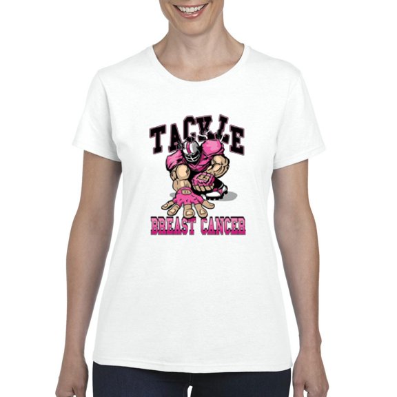 IWPF - Women's T-Shirt Short Sleeve, up to Women Size 3XL - Tackle Breast Cancer