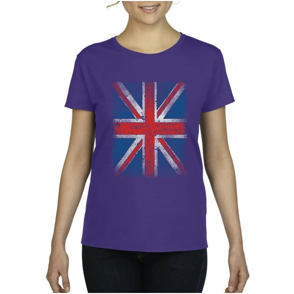 IWPF - Women's T-Shirt Short Sleeve, up to Women Size 3XL - Union Jack British Flag