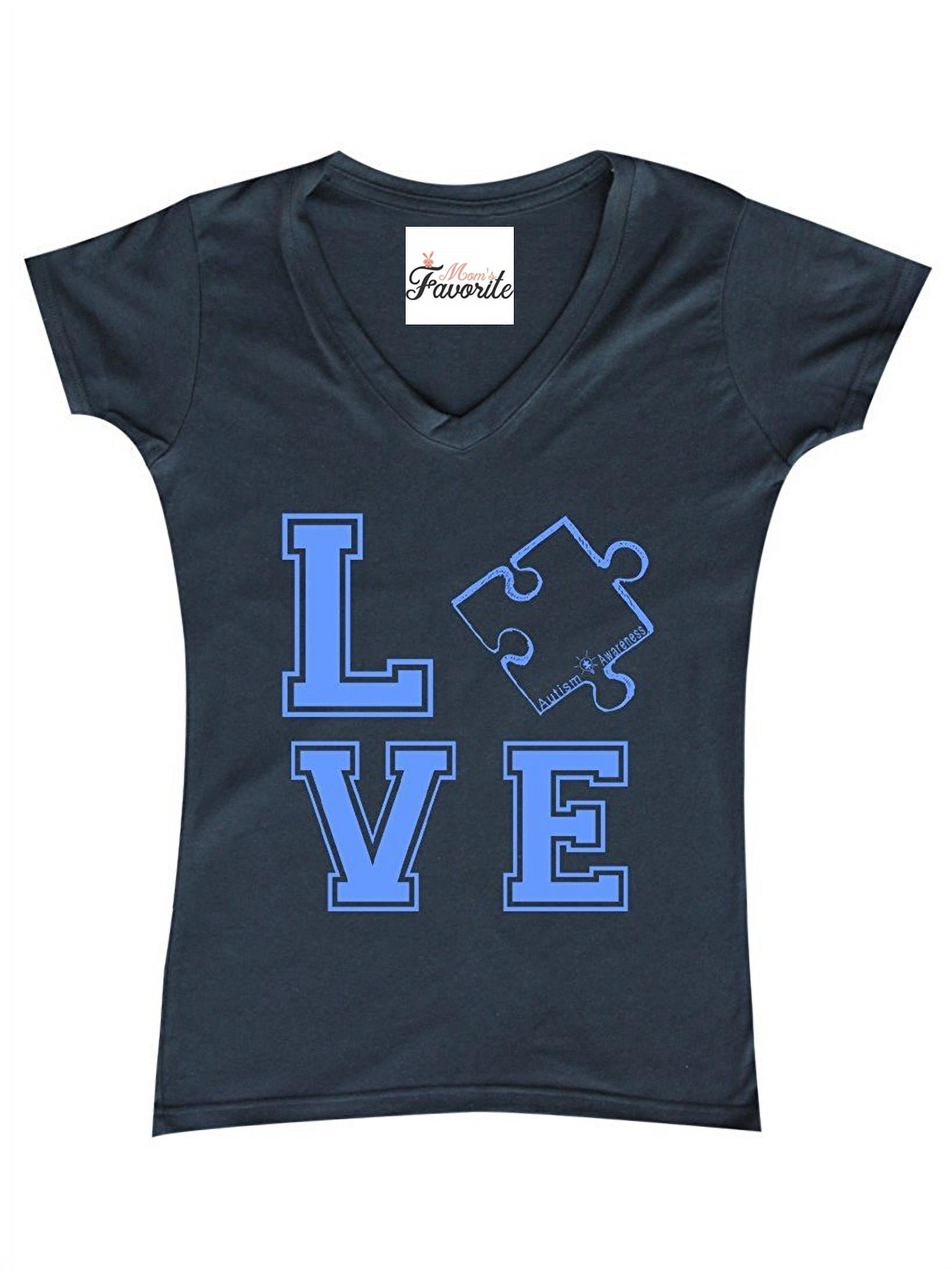 IWPF - Women's T-Shirt V-Neck Short Sleeve - Autism Awareness Puzzle