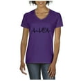 thumbnail image 1 of IWPF - Women's T-Shirt V-Neck Short Sleeve - Basketball Heartbeat, 1 of 5