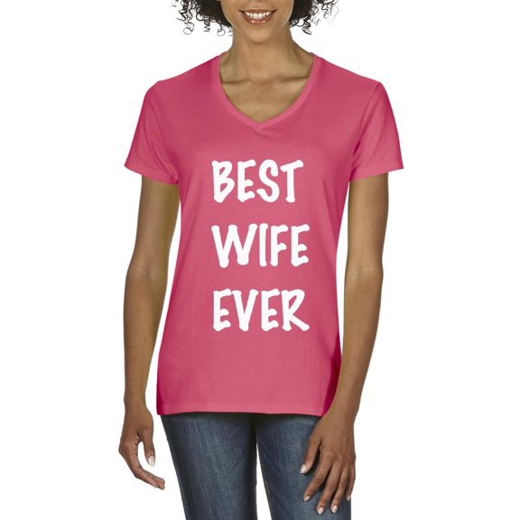 IWPF - Women's T-Shirt V-Neck Short Sleeve - Best Wife