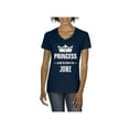 thumbnail image 1 of IWPF - Women's T-Shirt V-Neck Short Sleeve - Birthday Gift Princess are Born in June, 1 of 5