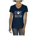thumbnail image 1 of IWPF - Women's T-Shirt V-Neck Short Sleeve - Cat Mom, 1 of 5