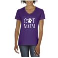 thumbnail image 1 of IWPF - Women's T-Shirt V-Neck Short Sleeve - Cat Mom, 1 of 5